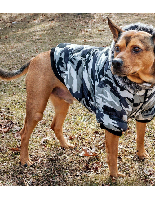 Load image into Gallery viewer, Pet Life ® Classic Metallic Fashion 3M Insulated Dog Coat Parka  w/ Removable Hood
