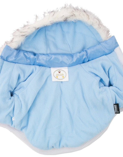 Load image into Gallery viewer, Pet Life ® Classic Metallic Fashion 3M Insulated Dog Coat Parka  w/ Removable Hood

