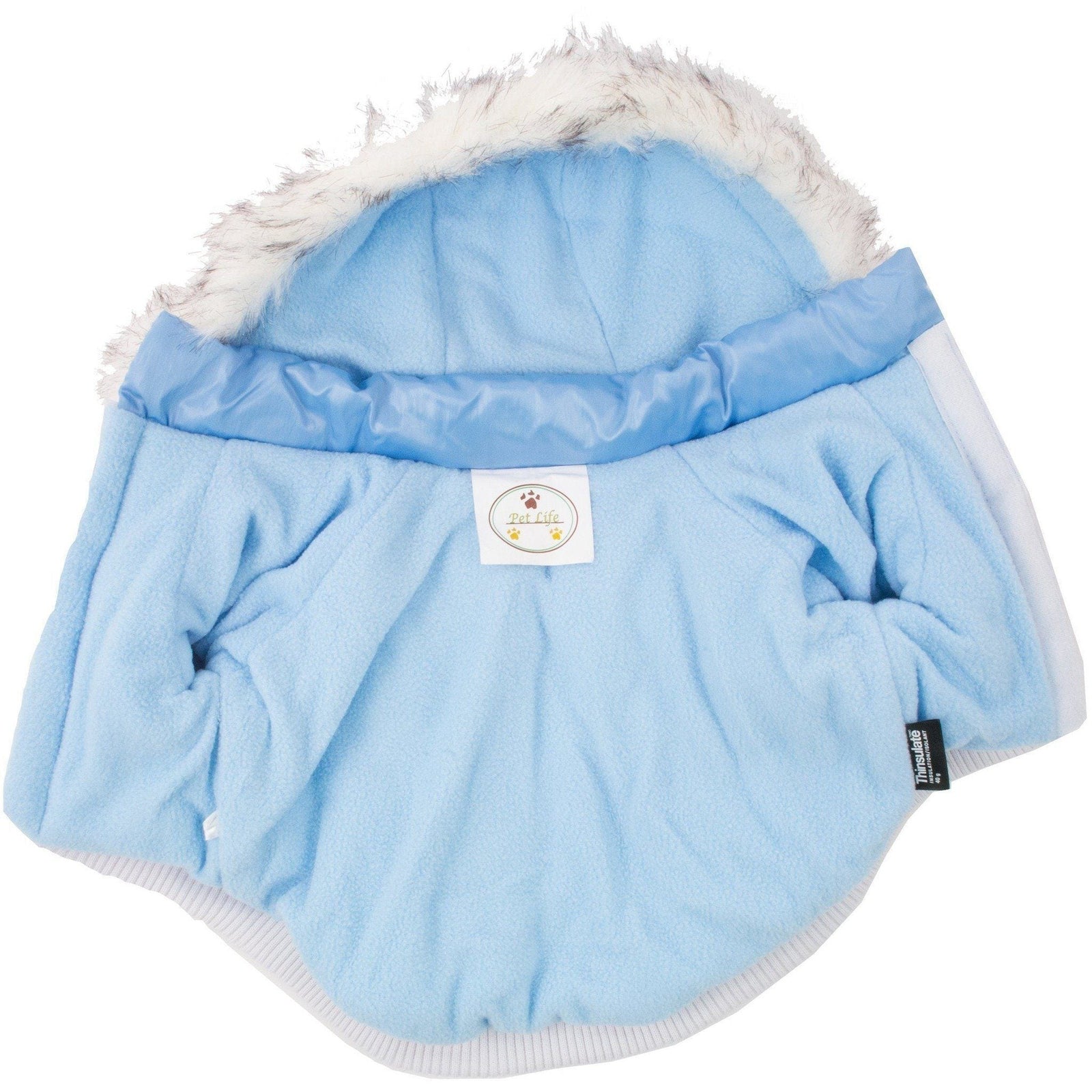 Pet Life ® Classic Metallic Fashion 3M Insulated Dog Coat Parka  w/ Removable Hood