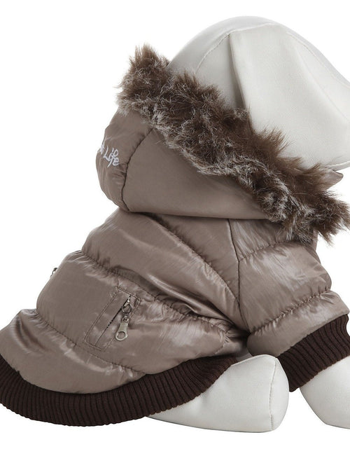 Load image into Gallery viewer, Pet Life ® Classic Metallic Fashion 3M Insulated Dog Coat Parka  w/ Removable Hood
