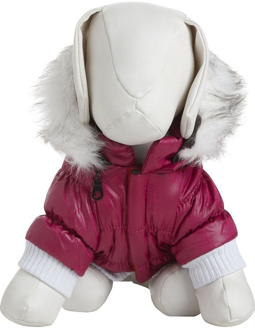 Load image into Gallery viewer, Pet Life ® Classic Metallic Fashion 3M Insulated Dog Coat Parka  w/ Removable Hood
