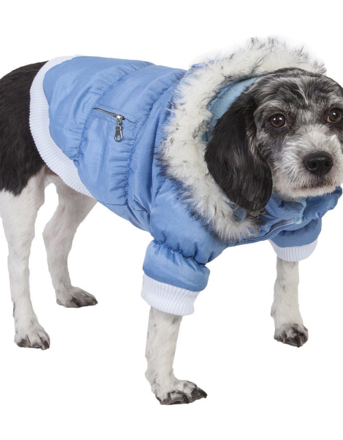 Load image into Gallery viewer, Pet Life ® Classic Metallic Fashion 3M Insulated Dog Coat Parka  w/ Removable Hood
