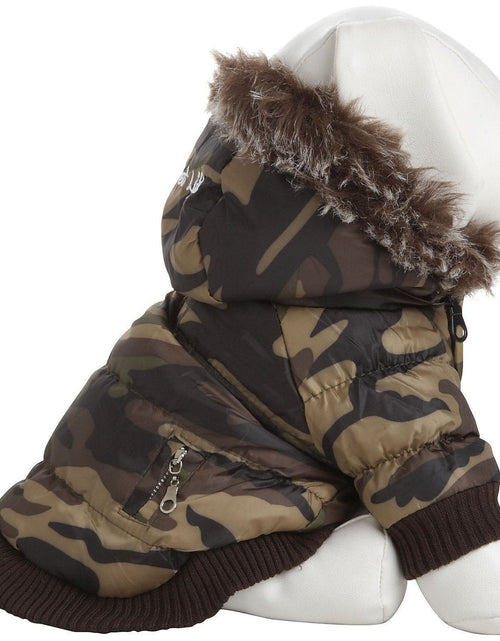 Load image into Gallery viewer, Pet Life ® Classic Metallic Fashion 3M Insulated Dog Coat Parka  w/ Removable Hood
