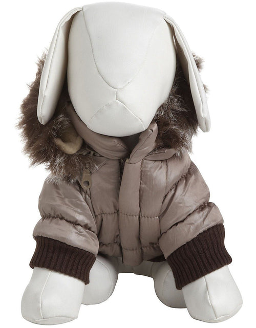 Load image into Gallery viewer, Pet Life ® Classic Metallic Fashion 3M Insulated Dog Coat Parka  w/ Removable Hood

