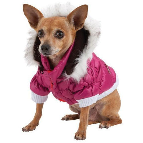 Load image into Gallery viewer, Pet Life ® Classic Metallic Fashion 3M Insulated Dog Coat Parka  w/ Removable Hood
