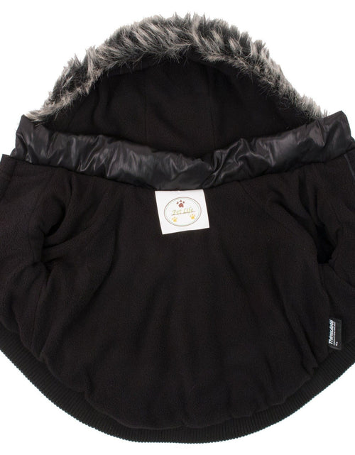 Load image into Gallery viewer, Pet Life ® Classic Metallic Fashion 3M Insulated Dog Coat Parka  w/ Removable Hood
