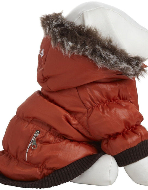 Load image into Gallery viewer, Pet Life ® Classic Metallic Fashion 3M Insulated Dog Coat Parka  w/ Removable Hood
