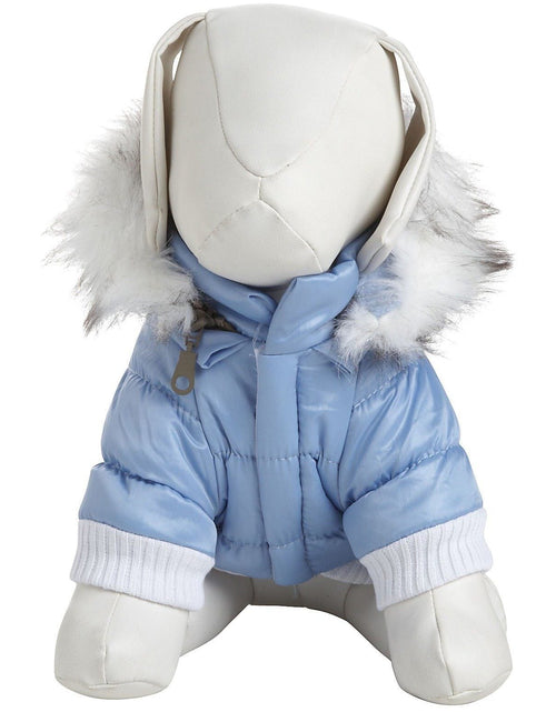 Load image into Gallery viewer, Pet Life ® Classic Metallic Fashion 3M Insulated Dog Coat Parka  w/ Removable Hood
