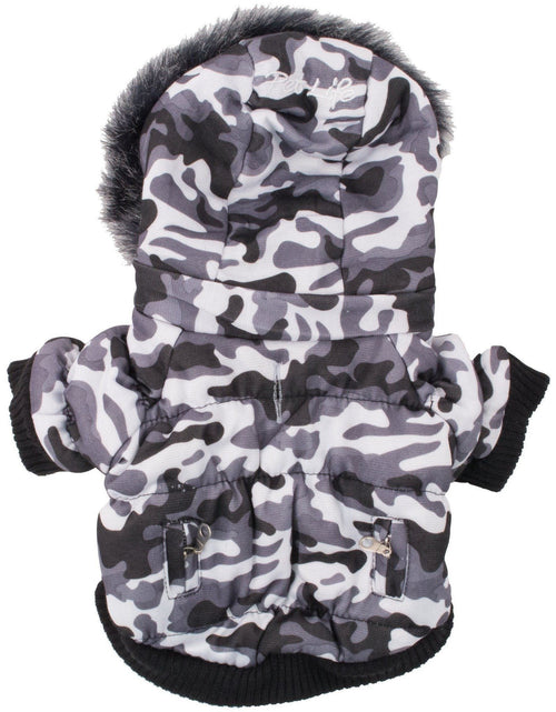 Load image into Gallery viewer, Pet Life ® Classic Metallic Fashion 3M Insulated Dog Coat Parka  w/ Removable Hood
