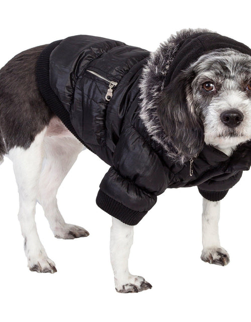 Load image into Gallery viewer, Pet Life ® Classic Metallic Fashion 3M Insulated Dog Coat Parka  w/ Removable Hood
