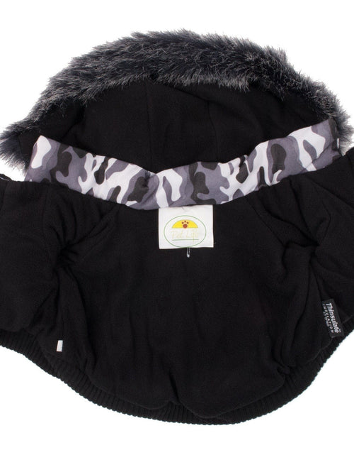 Load image into Gallery viewer, Pet Life ® Classic Metallic Fashion 3M Insulated Dog Coat Parka  w/ Removable Hood
