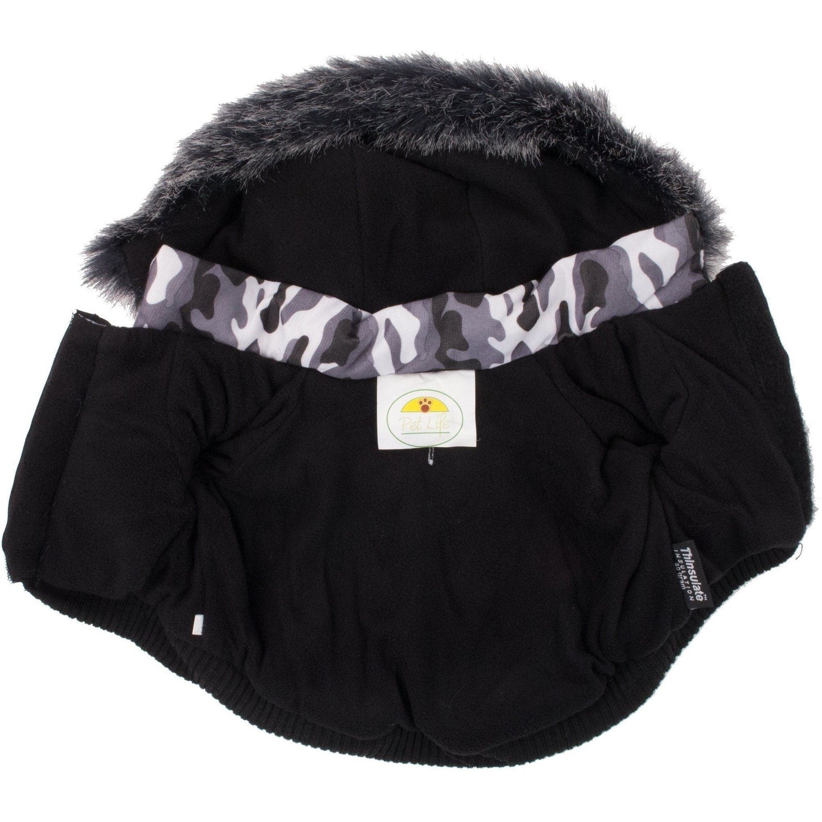 Pet Life ® Classic Metallic Fashion 3M Insulated Dog Coat Parka  w/ Removable Hood
