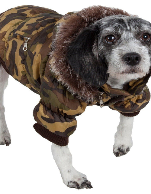 Load image into Gallery viewer, Pet Life ® Classic Metallic Fashion 3M Insulated Dog Coat Parka  w/ Removable Hood
