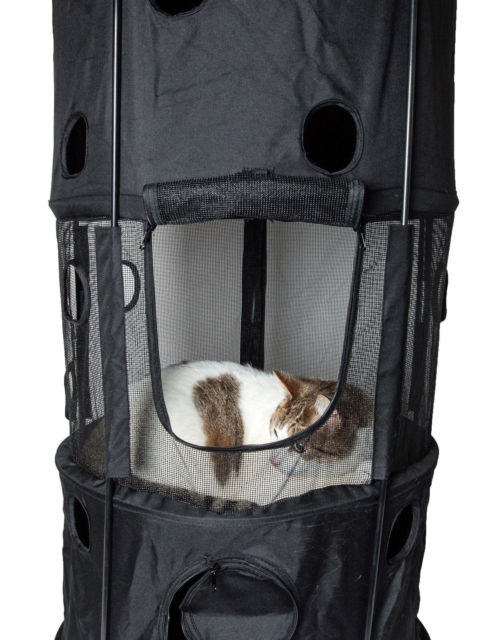Pet Life ® 'Climber-Tree' Play-Active Travel Collapsible Lightweight Kitty Cat Tree House Lounger