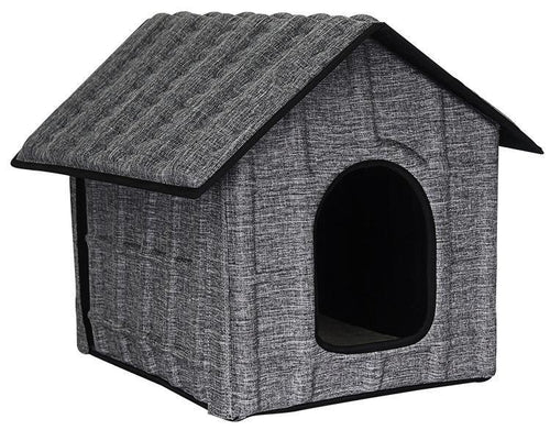 Load image into Gallery viewer, Pet Life ® 'Collapsi-Pad' Folding Lightweight Travel Pet House with inner Mat

