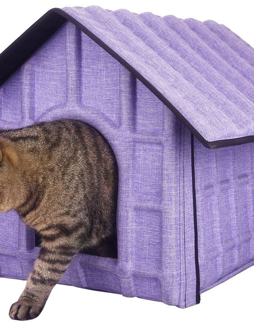 Load image into Gallery viewer, Pet Life ® 'Collapsi-Pad' Folding Lightweight Travel Pet House with inner Mat
