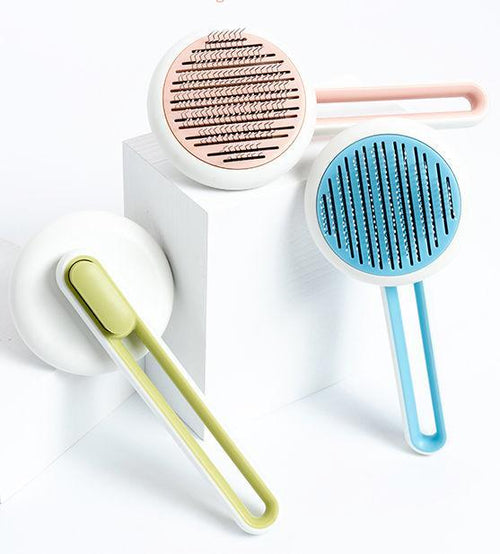 Load image into Gallery viewer, Pet Life ® 'Concepto' Modern Bristle Grooming Pet Deshedder Comb
