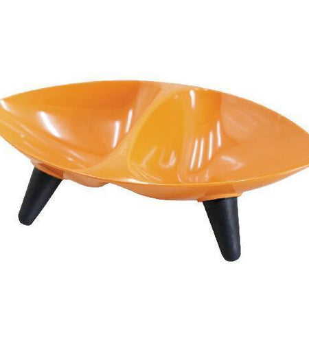 Pet Life ® 'Couture Sculptured' Dishwasher Safe Melamine Food and Water Double Pet Bowl