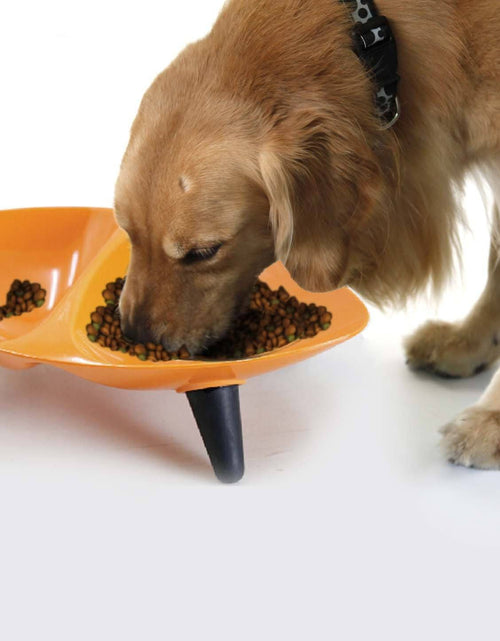 Load image into Gallery viewer, Pet Life ® 'Couture Sculptured' Dishwasher Safe Melamine Food and Water Double Pet Bowl
