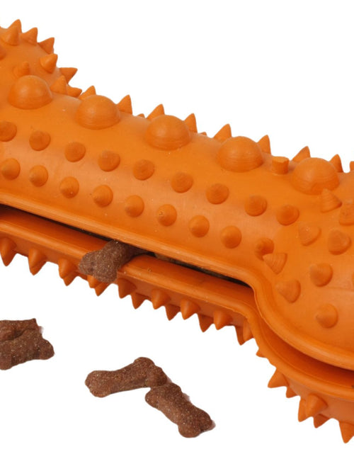 Load image into Gallery viewer, Pet Life ® 'Denta-Bone' TPR Treat Dispensing and Dental Cleaning Durable Dog Toy
