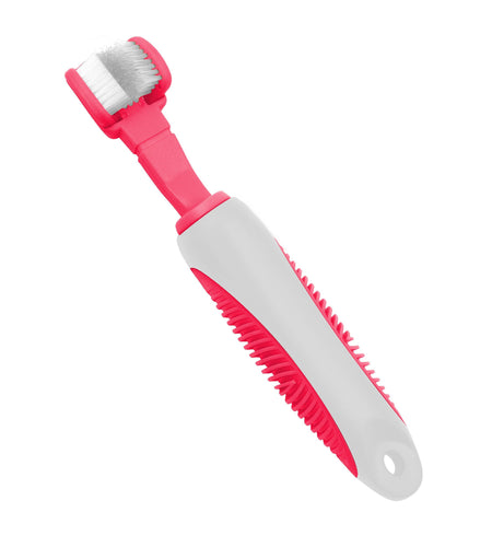 Pet Life ® 'Denta-Clean' Dual-Sided Action Bristle Pet Toothbrush