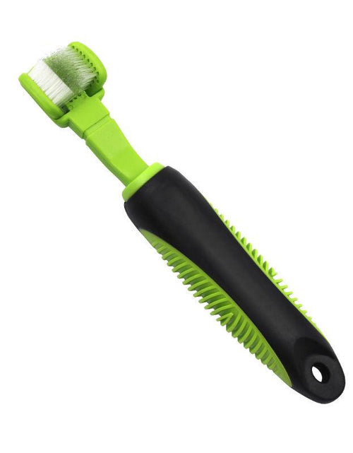 Load image into Gallery viewer, Pet Life ® 'Denta-Clean' Dual-Sided Action Bristle Pet Toothbrush
