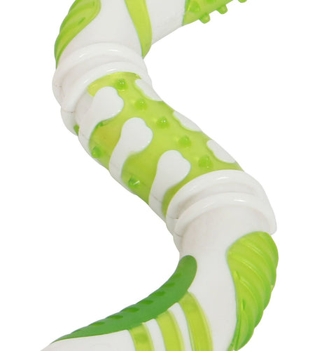 Pet Life ® 'Denta-Twist' TPR Durable Dental Chew Toy