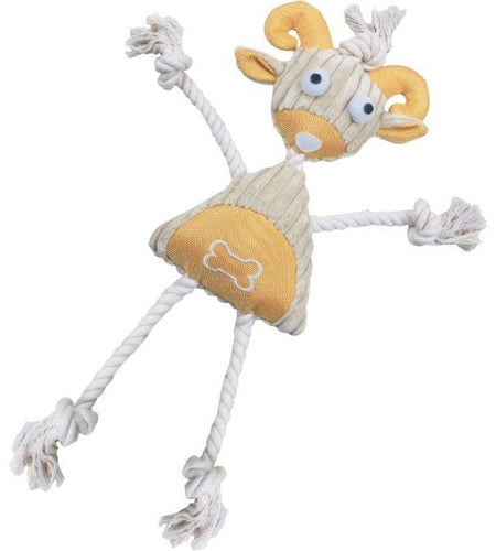 Pet Life ® 'Doll Mannequin' Natural Jute and Rope Squeak Dog Toy
