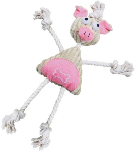 Pet Life ® 'Doll Mannequin' Natural Jute and Rope Squeak Dog Toy
