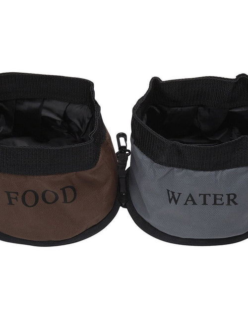 Load image into Gallery viewer, Pet Life ® 'Dual Folding' Food and Water Collapsible Pet Travel Cat and Dog Bowl
