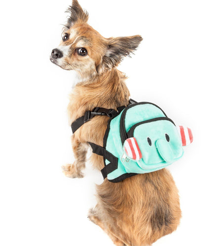 Pet Life ® 'Dumbone' Dual-Pocketed Animated Fashion Dog Harness Backpack