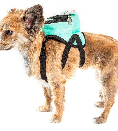 Pet Life ® 'Dumbone' Dual-Pocketed Animated Fashion Dog Harness Backpack