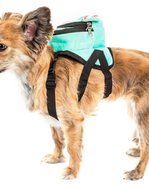 Load image into Gallery viewer, Pet Life ® 'Dumbone' Dual-Pocketed Animated Fashion Dog Harness Backpack
