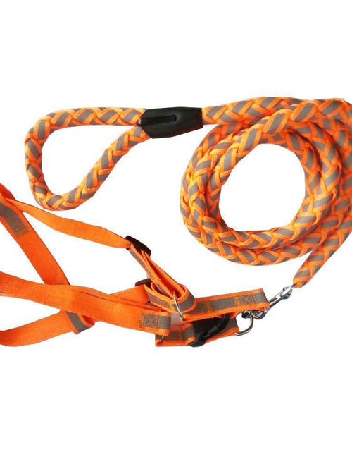 Load image into Gallery viewer, Pet Life ® 'Easy Tension' Reflective Stitched Adjustable 2-in-1 Pet Dog Leash and Harness
