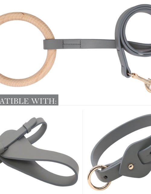 Load image into Gallery viewer, Pet Life ® 'Ever-Craft' Boutique Series Beechwood and Leather Designer Dog Leash
