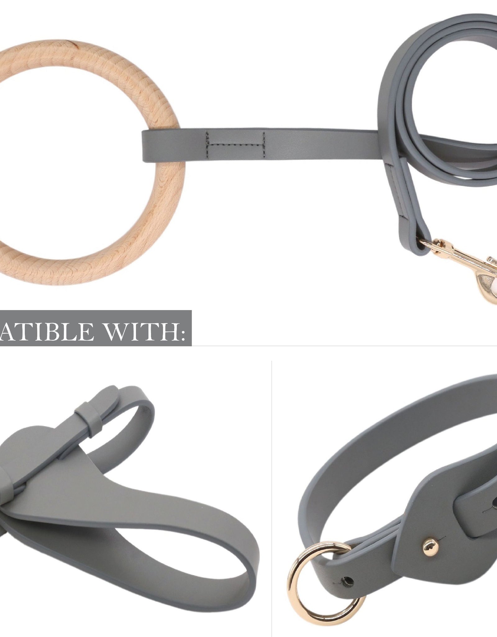 Pet Life ® 'Ever-Craft' Boutique Series Beechwood and Leather Designer Dog Leash