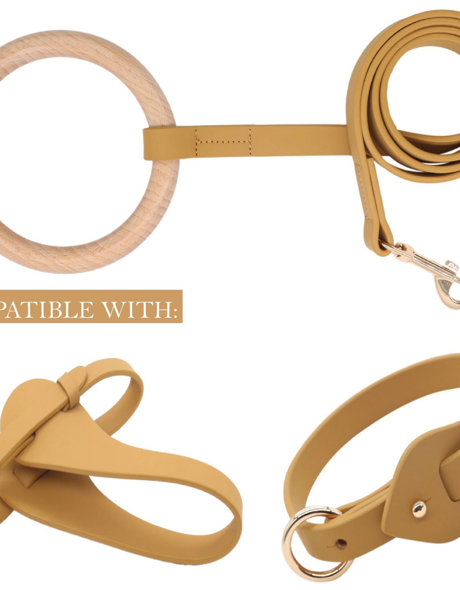 Pet Life ® 'Ever-Craft' Boutique Series Beechwood and Leather Designer Dog Leash