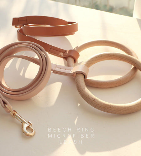 Pet Life ® 'Ever-Craft' Boutique Series Beechwood and Leather Designer Dog Leash