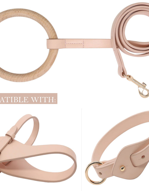 Load image into Gallery viewer, Pet Life ® 'Ever-Craft' Boutique Series Beechwood and Leather Designer Dog Leash
