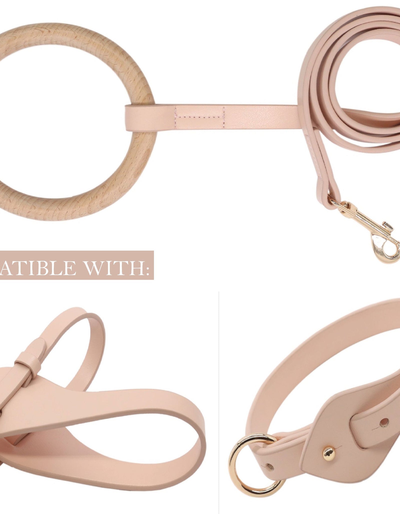 Pet Life ® 'Ever-Craft' Boutique Series Beechwood and Leather Designer Dog Leash
