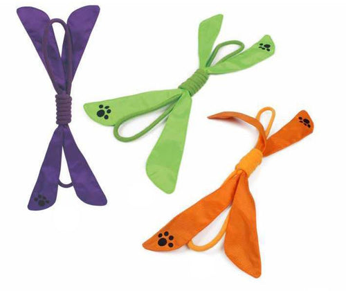Load image into Gallery viewer, Pet Life ® 'Extreme Bow' Sporty Rope and Squeak Dog Toy
