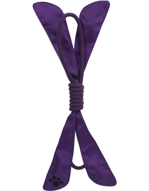 Load image into Gallery viewer, Pet Life ® 'Extreme Bow' Sporty Rope and Squeak Dog Toy
