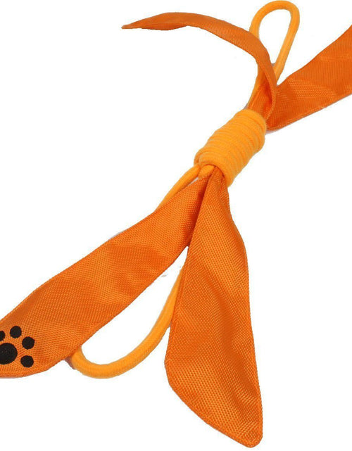 Load image into Gallery viewer, Pet Life ® 'Extreme Bow' Sporty Rope and Squeak Dog Toy
