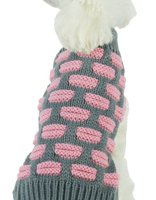 Load image into Gallery viewer, Pet Life ® Fashion Weaved Heavy Knit Designer Ribbed Turtle Neck Dog Sweater

