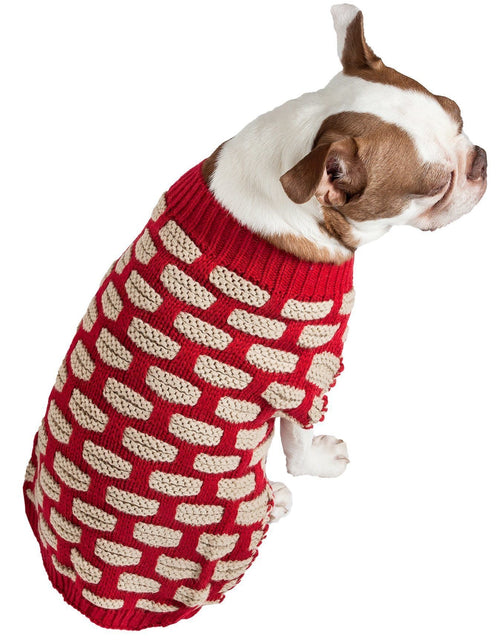Load image into Gallery viewer, Pet Life ® Fashion Weaved Heavy Knit Designer Ribbed Turtle Neck Dog Sweater
