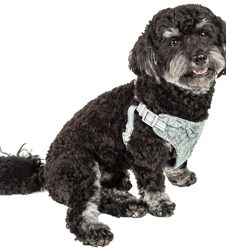 Pet Life ®  'Fidomite' Mesh Reversed  and Adjustable Fashion Dog Harness W/ Designer Bowtie