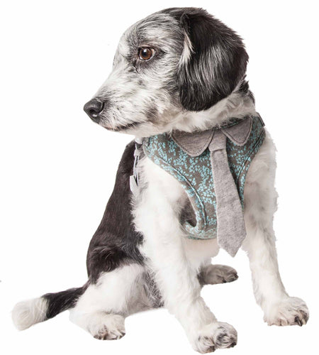 Pet Life ®  'Fidomite' Mesh Reversed and Adjustable Fashion Dog Harness W/ Designer Neck Tie