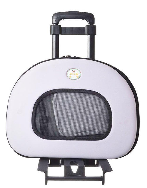 Load image into Gallery viewer, Pet Life ® 'Final Destination' Airline Approved 2-in-1 Tough-Shell Wheeled Collapsible Travel Fashion Pet Dog Carrier Crate
