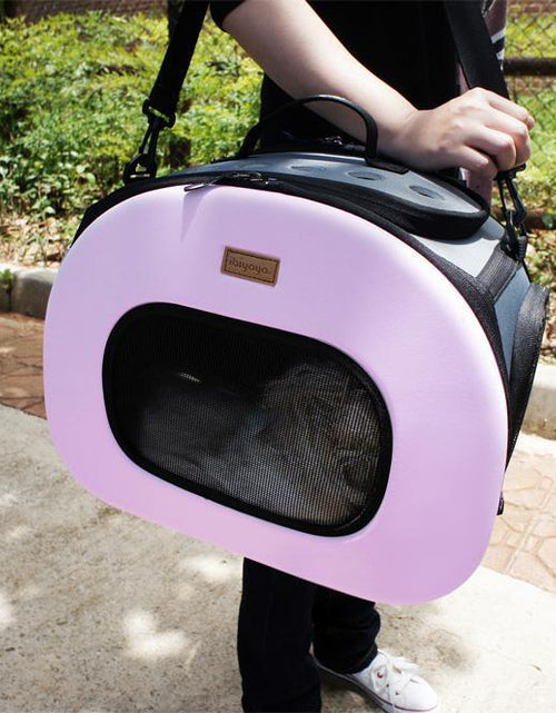 Load image into Gallery viewer, Pet Life ® 'Final Destination' Airline Approved 2-in-1 Tough-Shell Wheeled Collapsible Travel Fashion Pet Dog Carrier Crate
