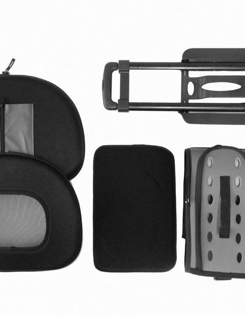 Load image into Gallery viewer, Pet Life ® 'Final Destination' Airline Approved 2-in-1 Tough-Shell Wheeled Collapsible Travel Fashion Pet Dog Carrier Crate
